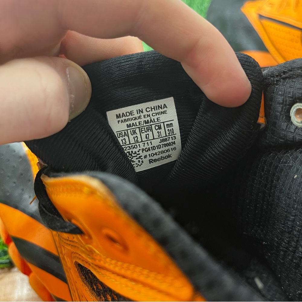 Reebok Zigtech Orange Black Size 13 Basketball Sh… - image 7